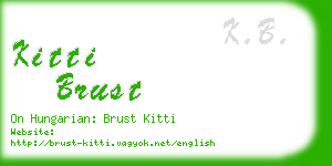 kitti brust business card